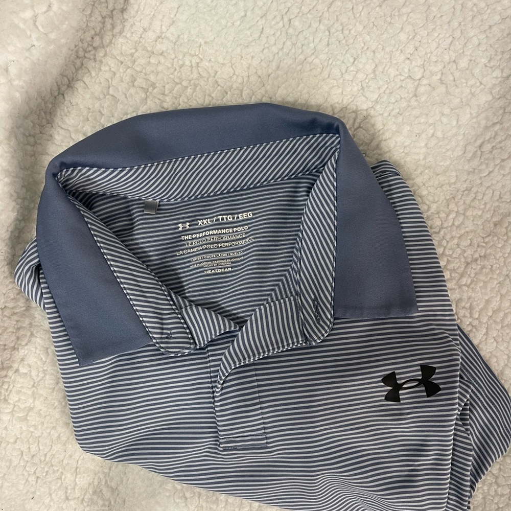 Under Armour Blue Striped Men's Shirt